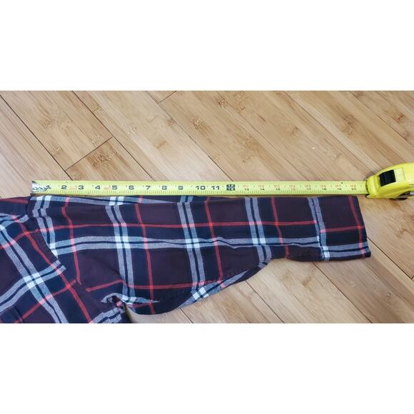 Levi's Flannel Shirt Relaxed Fit Red Check Tartan Plaid Womens Small Long Sleeve - Picture 11 of 12